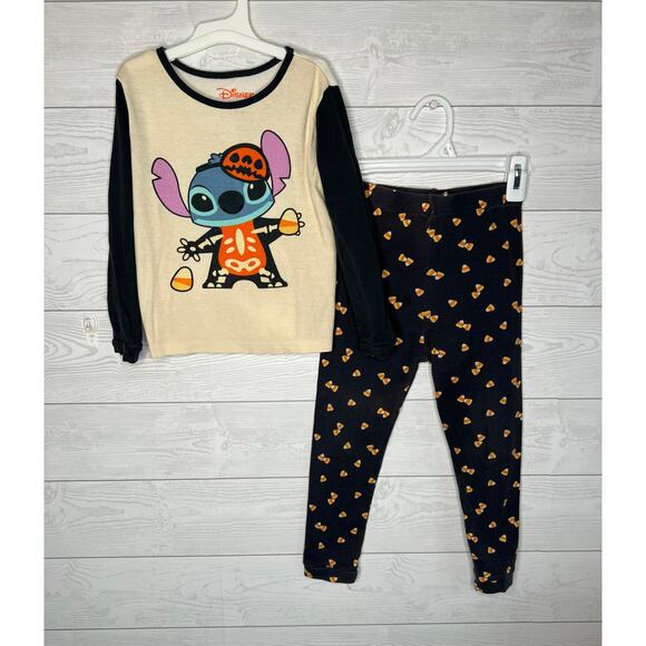 Disney Stitch Halloween Long sleeve Pajama Set Girls Size 6 - Picture 1 of 5
